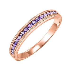 10KT Pink Gold Classic Book Stackable Fashion Ring