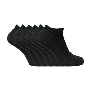 6 Pack Ladies Ankle Low Cut 100% Soft Cotton Socks