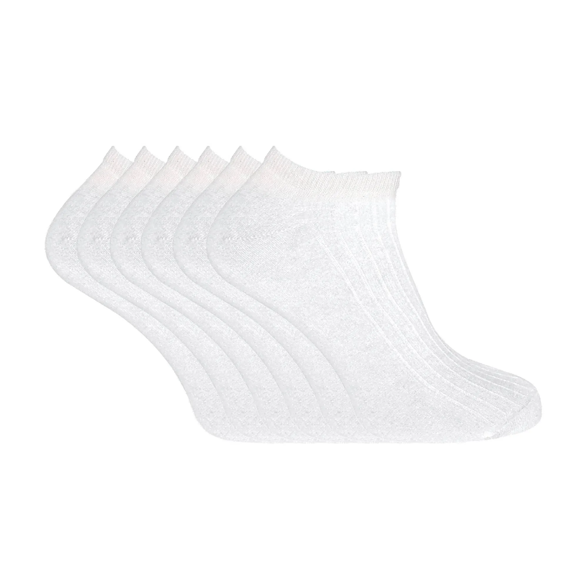 6 Pack Ladies Ankle Low Cut 100% Soft Cotton Socks