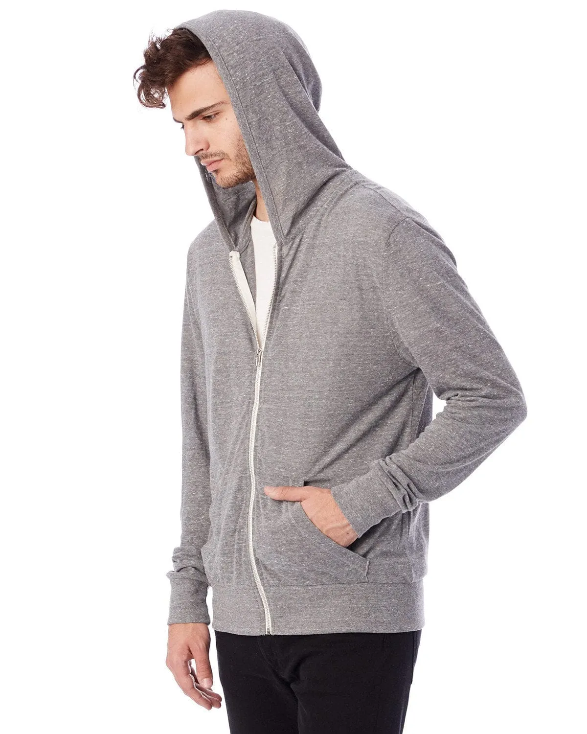 Alternative Unisex Eco-Jersey Zip Hoodie | Eco Grey