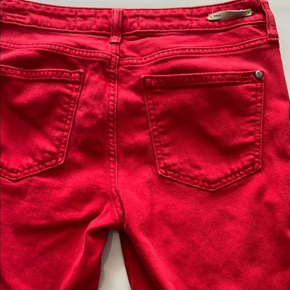 Anthropologie Pilcrow and the Letterpress Women's Red STET Jeans