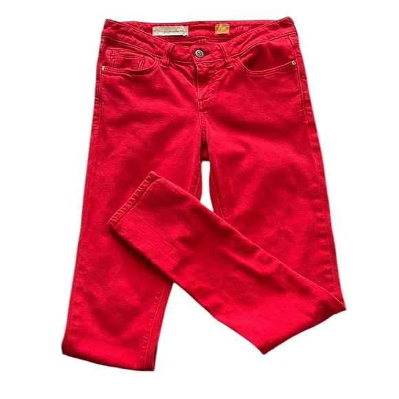 Anthropologie Pilcrow and the Letterpress Women's Red STET Jeans