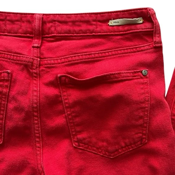 Anthropologie Pilcrow and the Letterpress Women's Red STET Jeans
