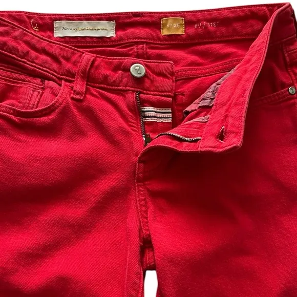 Anthropologie Pilcrow and the Letterpress Women's Red STET Jeans