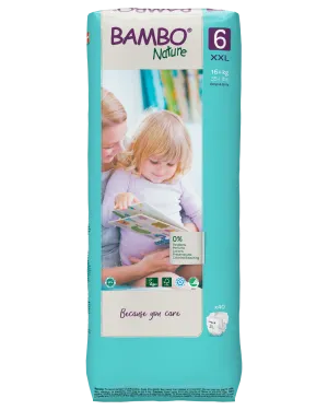 Bambo Nature Eco Nappies - Size 6 Tall Pack (35-66lbs/16-30kg)