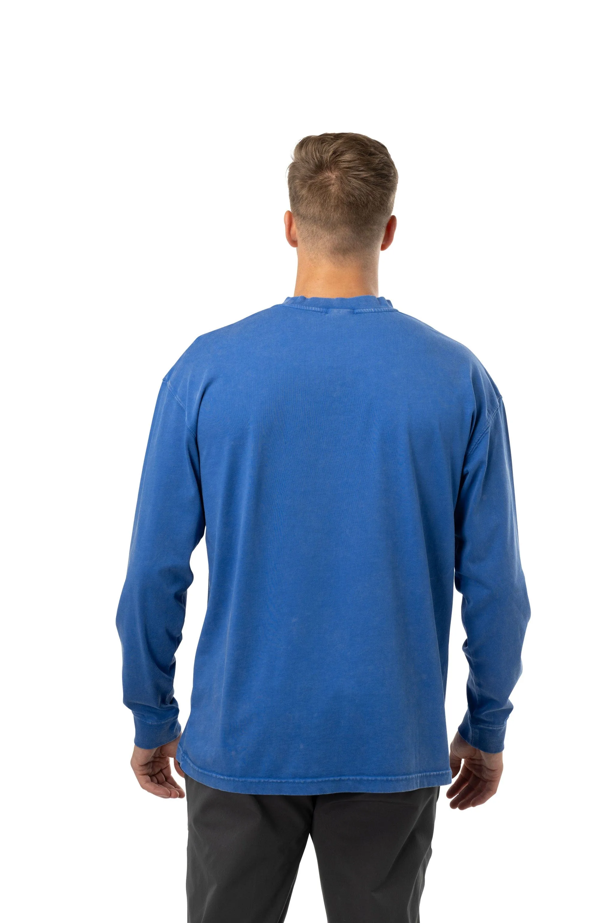 Bauer Acid Wash Longsleeve Shirt Senior - Blue