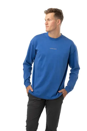 Bauer Acid Wash Longsleeve Shirt Senior - Blue