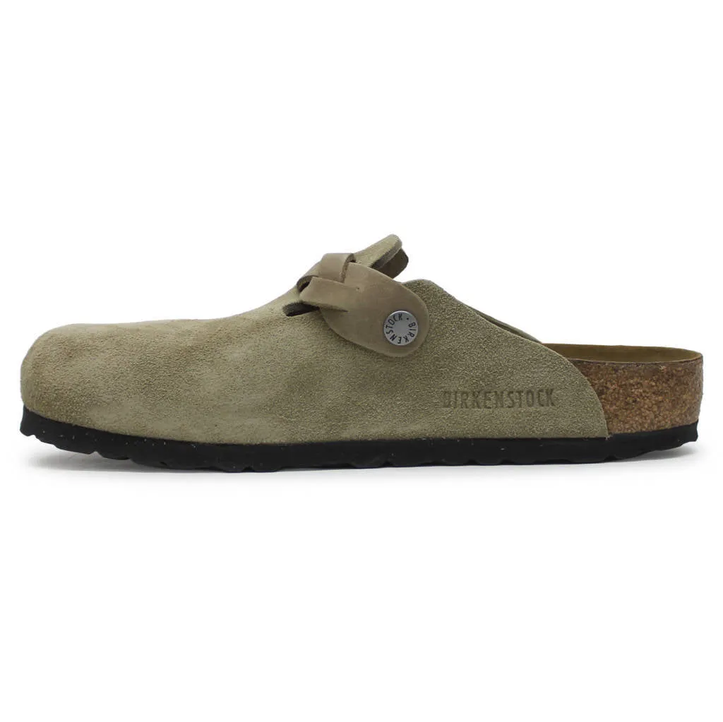 Birkenstock Boston Braided Suede Leather Unisex Clogs Sandals