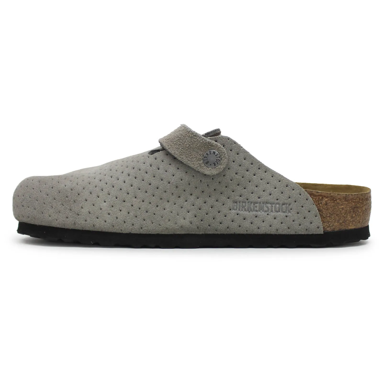 Birkenstock Boston BS Suede Embossed Unisex Slip On Clogs Sandals