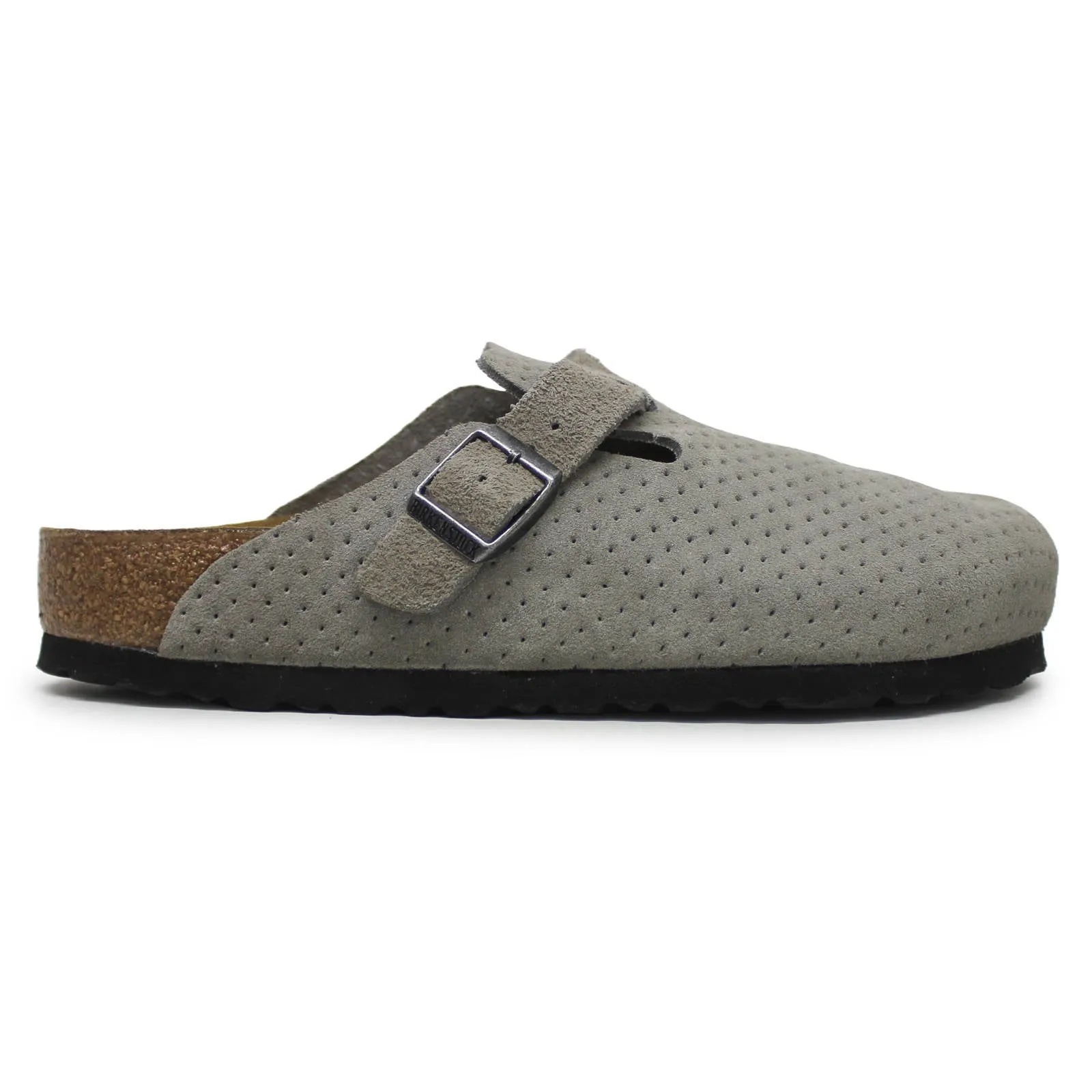 Birkenstock Boston BS Suede Embossed Unisex Slip On Clogs Sandals