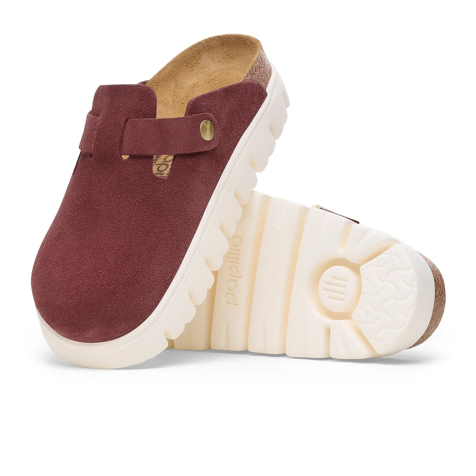 Birkenstock Boston Chunky Narrow Clog (Women) - Berry Crush Suede