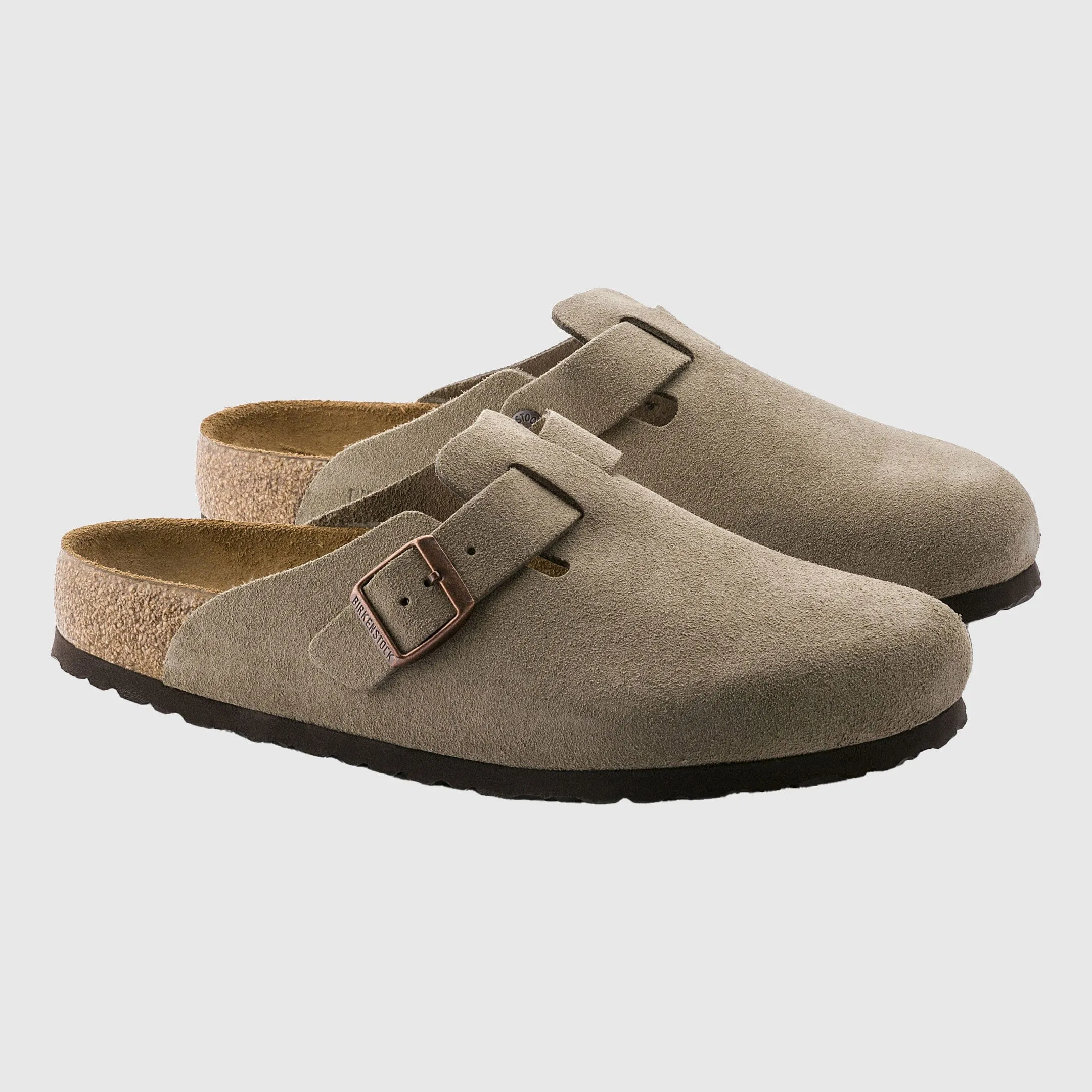 Birkenstock Boston Clog Suede - Taupe