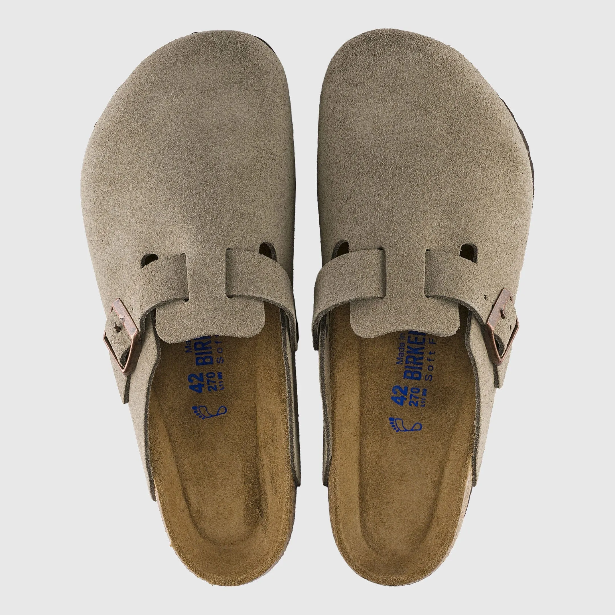 Birkenstock Boston Clog Suede - Taupe