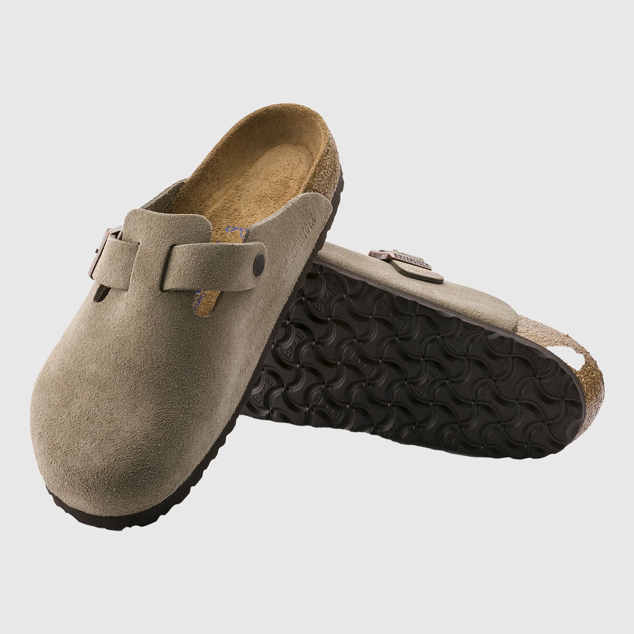 Birkenstock Boston Clog Suede - Taupe
