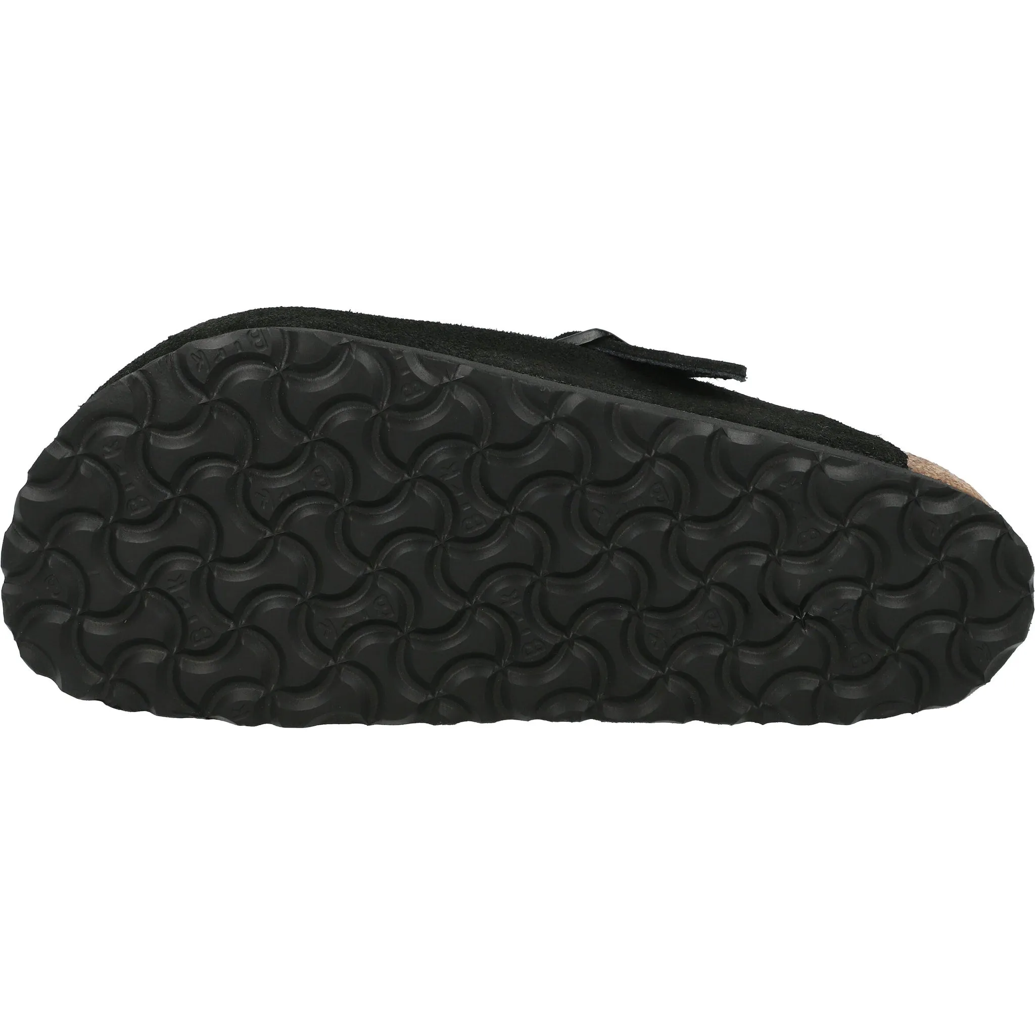 Birkenstock Boston Fur Black Suede Clogs