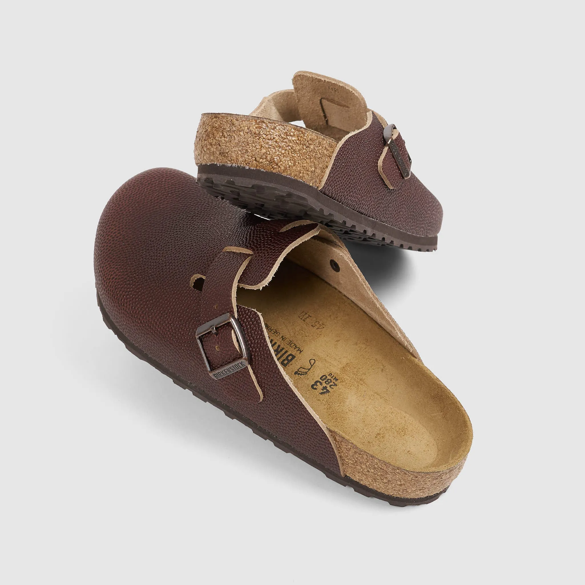 Birkenstock «Boston» Soft Footbed Football Leather Clogs