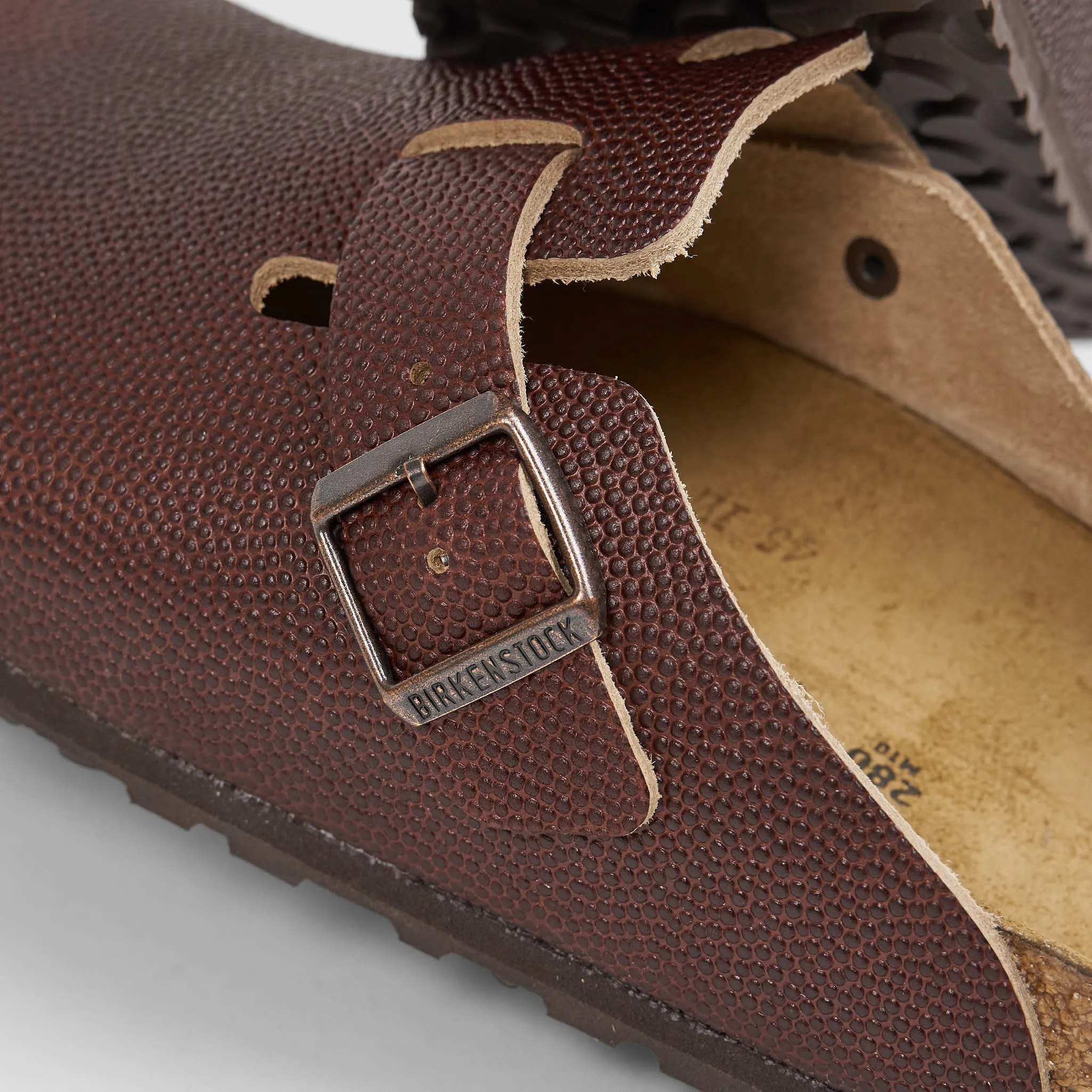 Birkenstock «Boston» Soft Footbed Football Leather Clogs