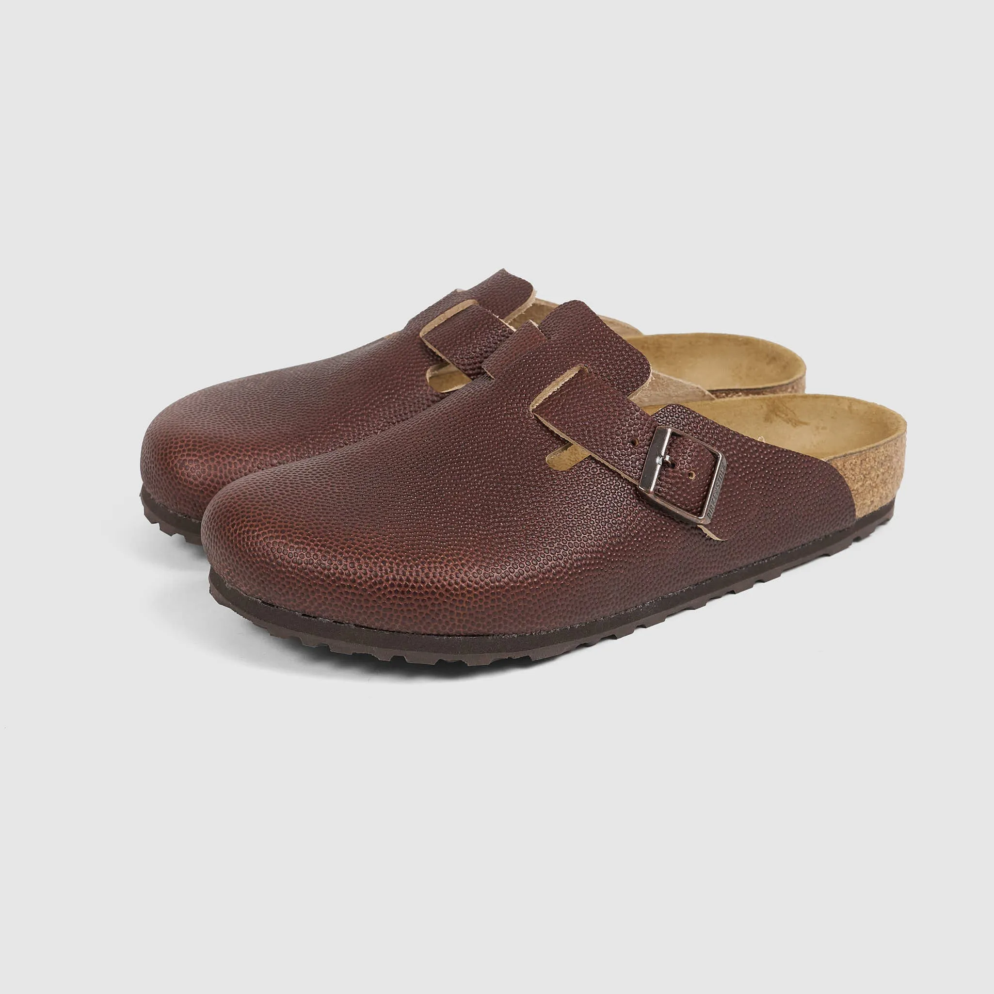 Birkenstock «Boston» Soft Footbed Football Leather Clogs