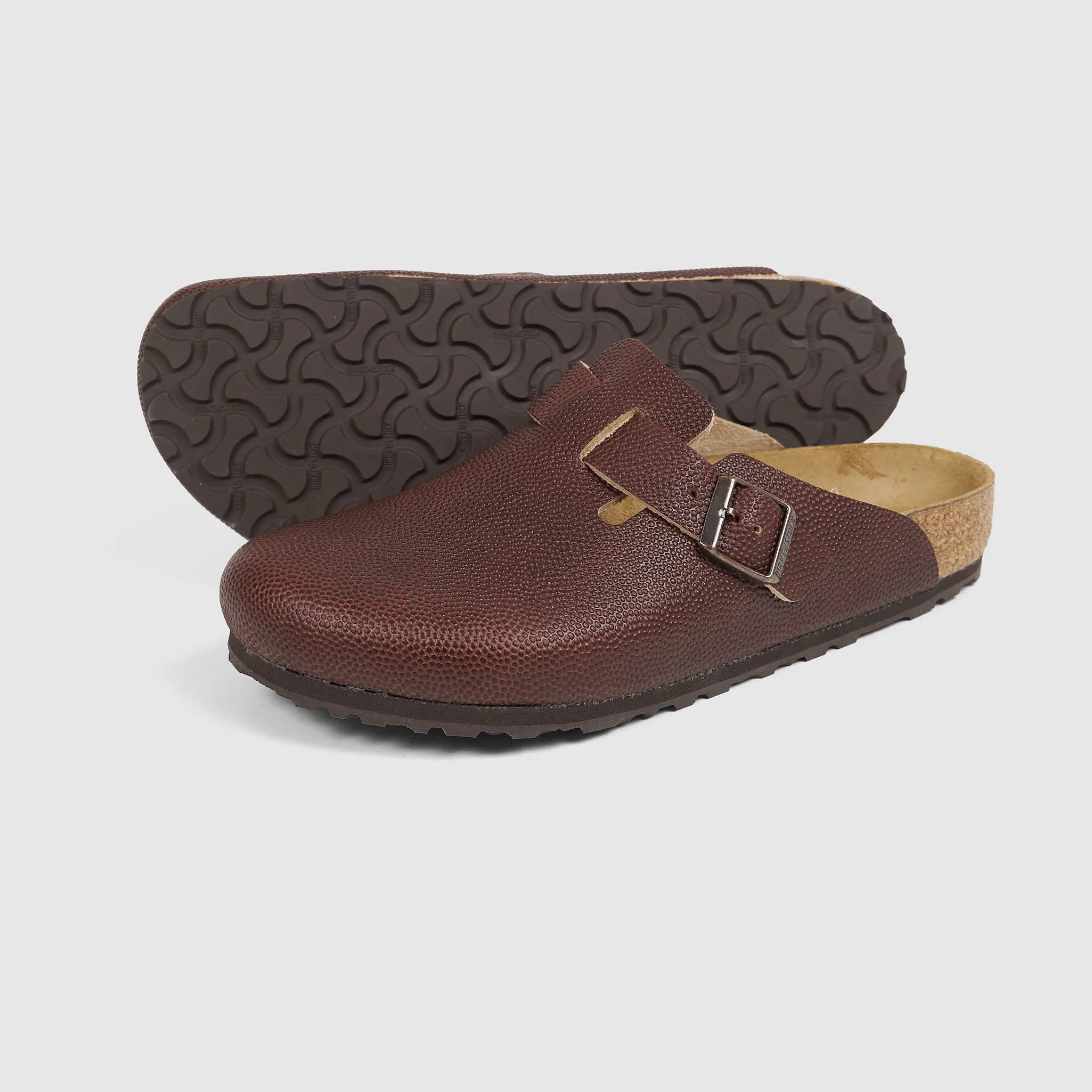 Birkenstock «Boston» Soft Footbed Football Leather Clogs