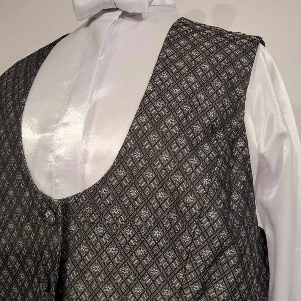 Black and Silver Vest