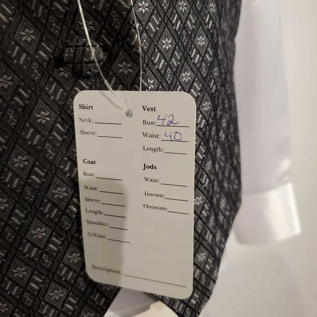 Black and Silver Vest