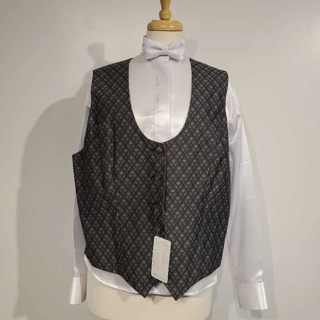 Black and Silver Vest