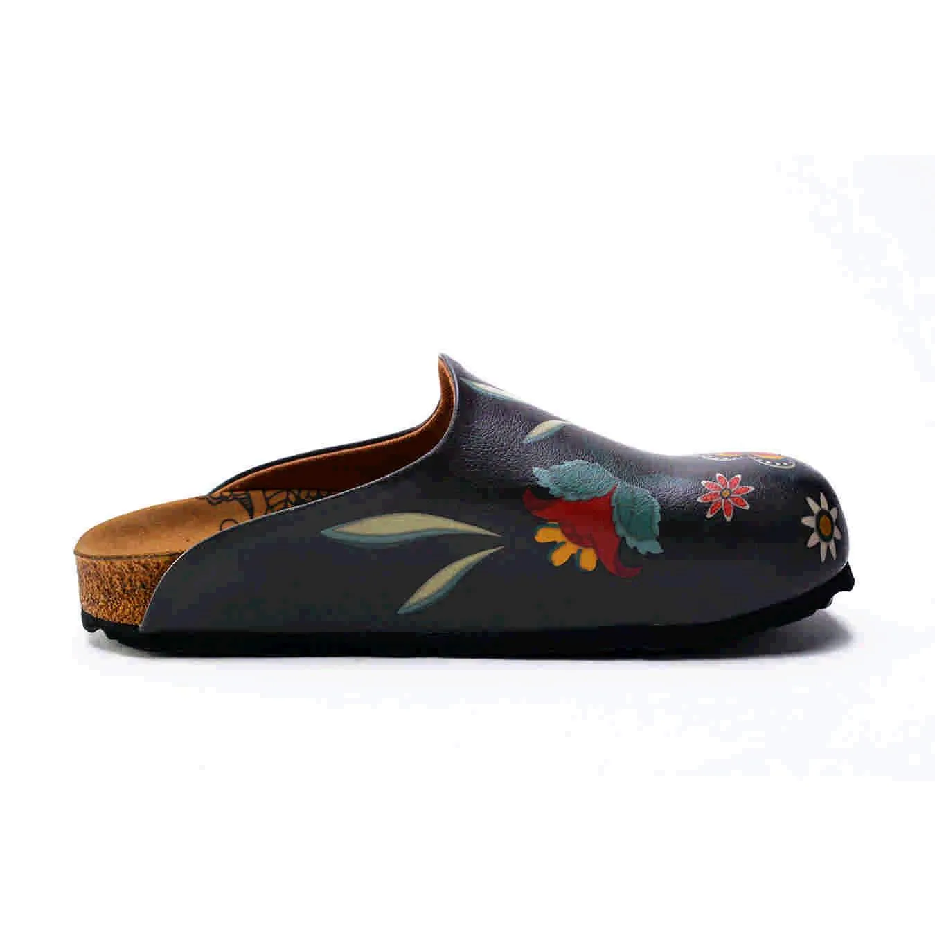 Black Floral Clogs -  CAL1414