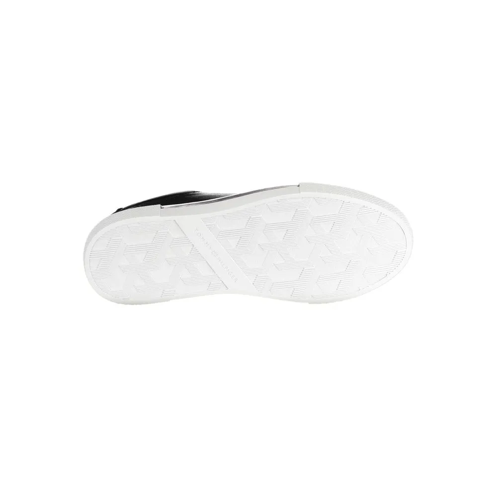 Black Leather Women Sneaker