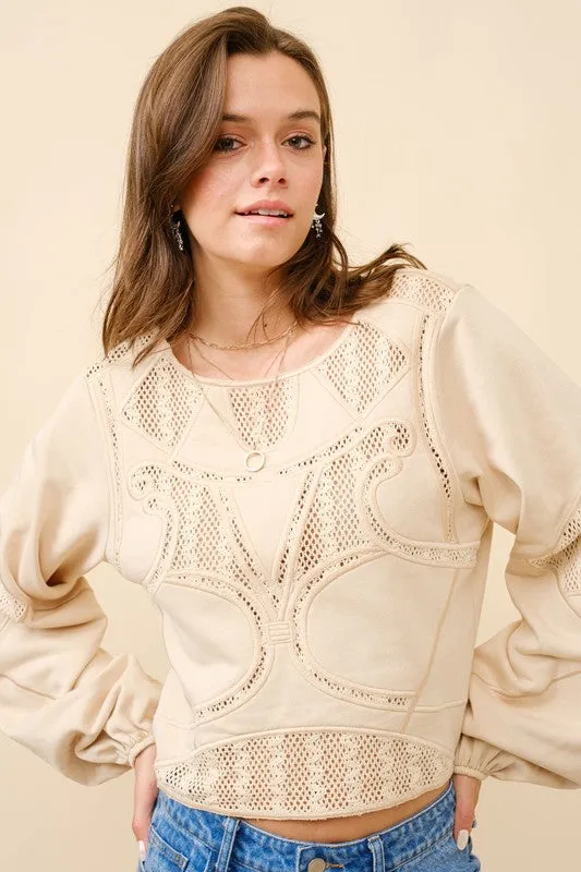 BLB103 - CROCHET SWEATSHIRT