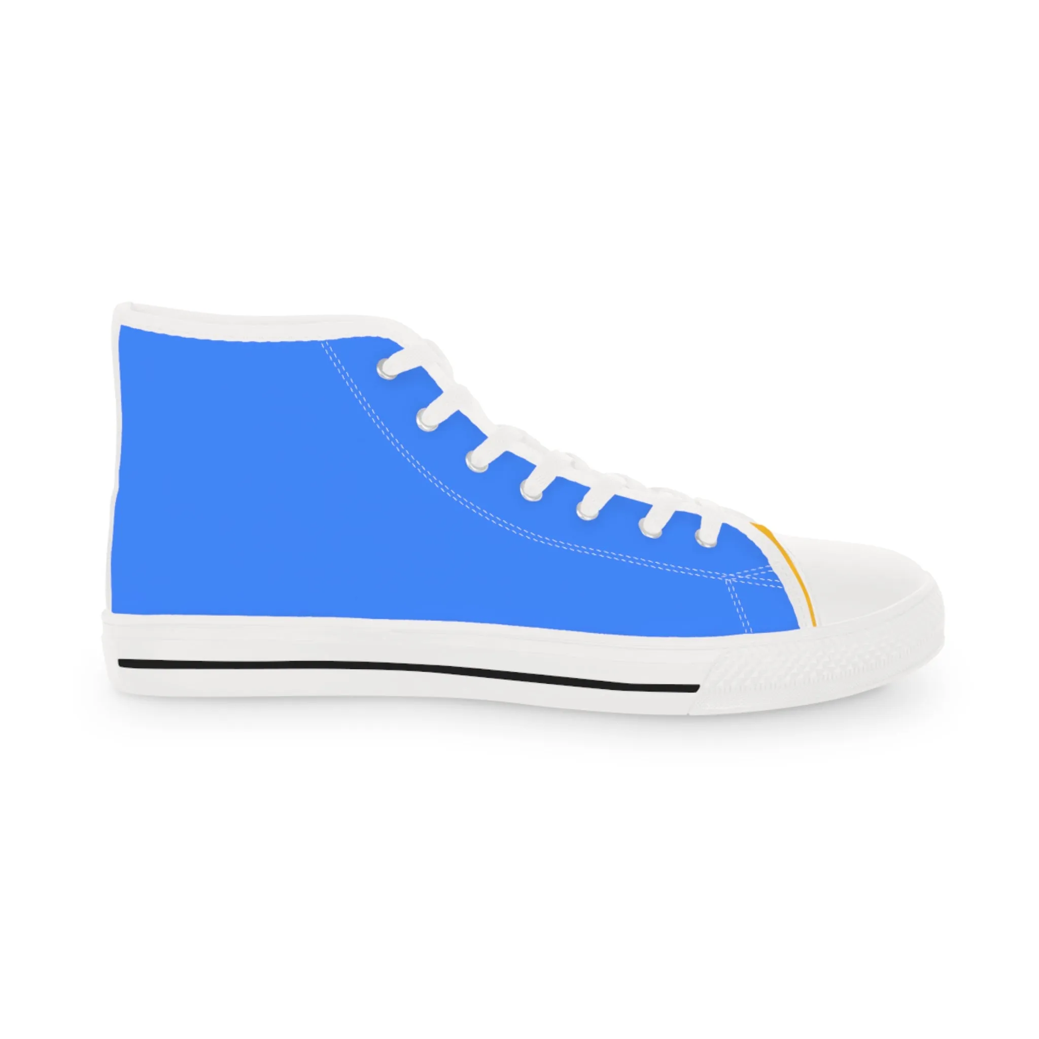 Bold & Gold Men's Two-Tone High Top Sneakers - Stand Out in Style with Classic Blue and Striking Gold! The Perfect Sporty Conbination!