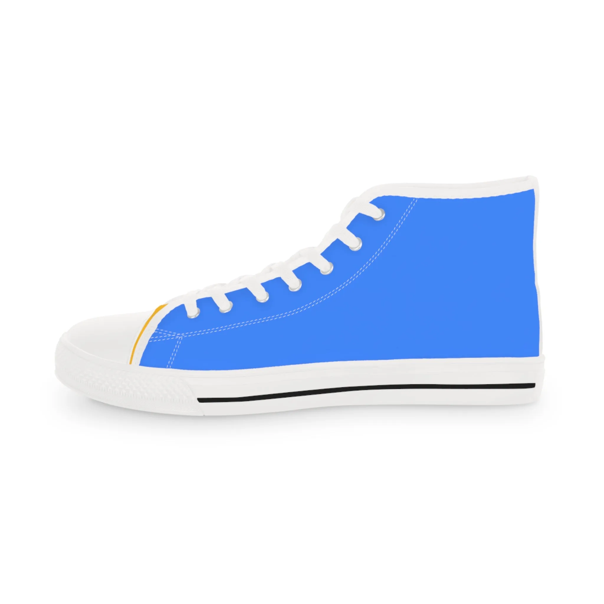 Bold & Gold Men's Two-Tone High Top Sneakers - Stand Out in Style with Classic Blue and Striking Gold! The Perfect Sporty Conbination!