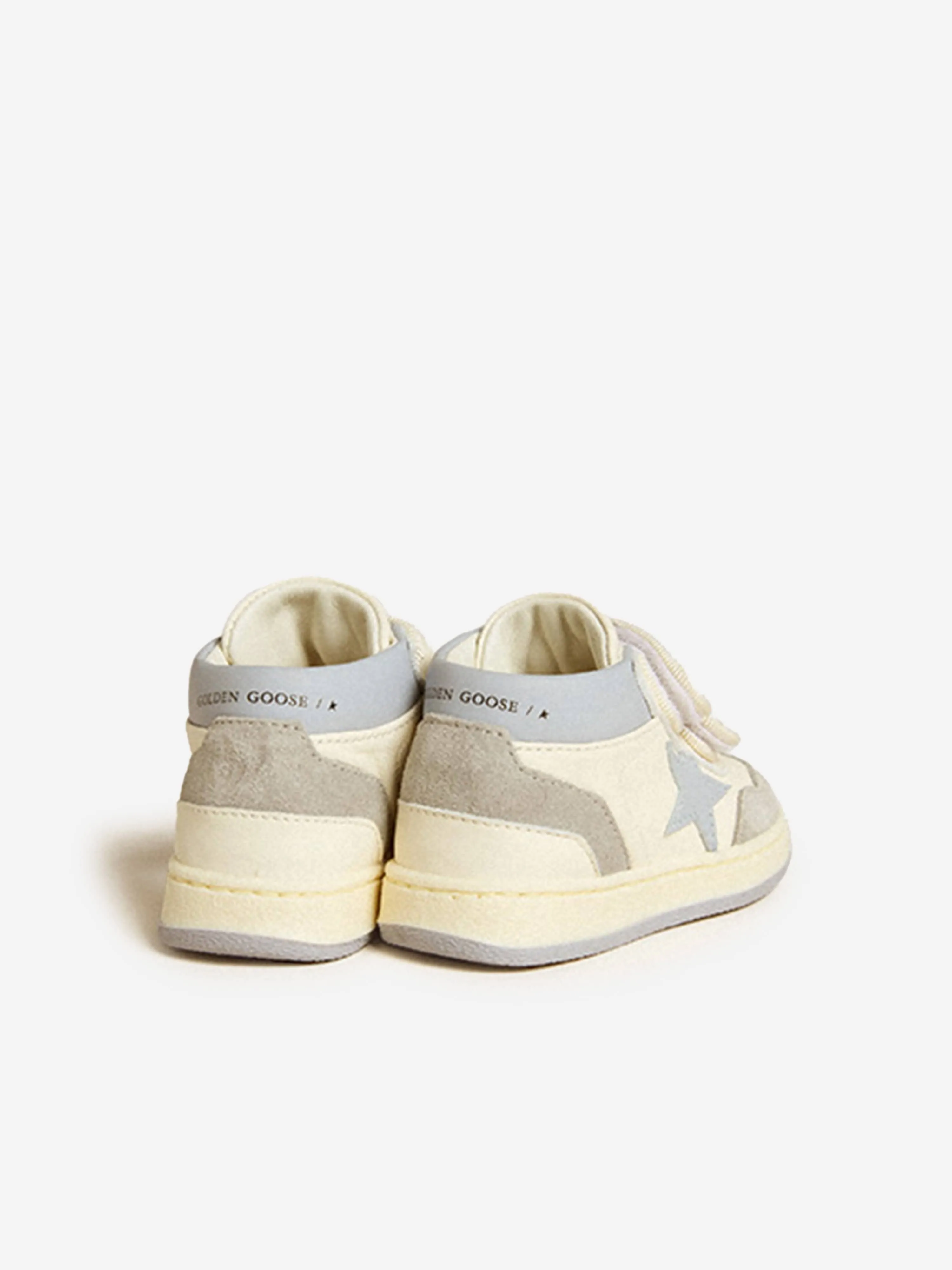 Boys Leather June Basket Trainers in White