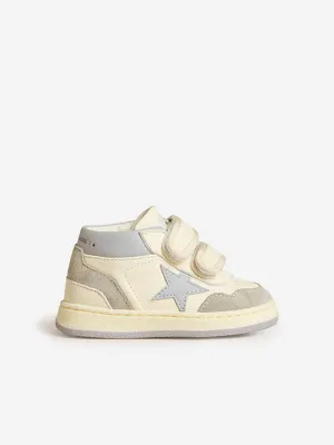 Boys Leather June Basket Trainers in White