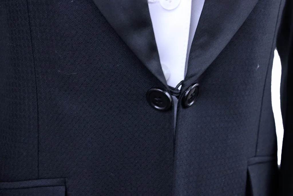 BRAND NEW! Becker Brothers Black Weave Sheen Formal