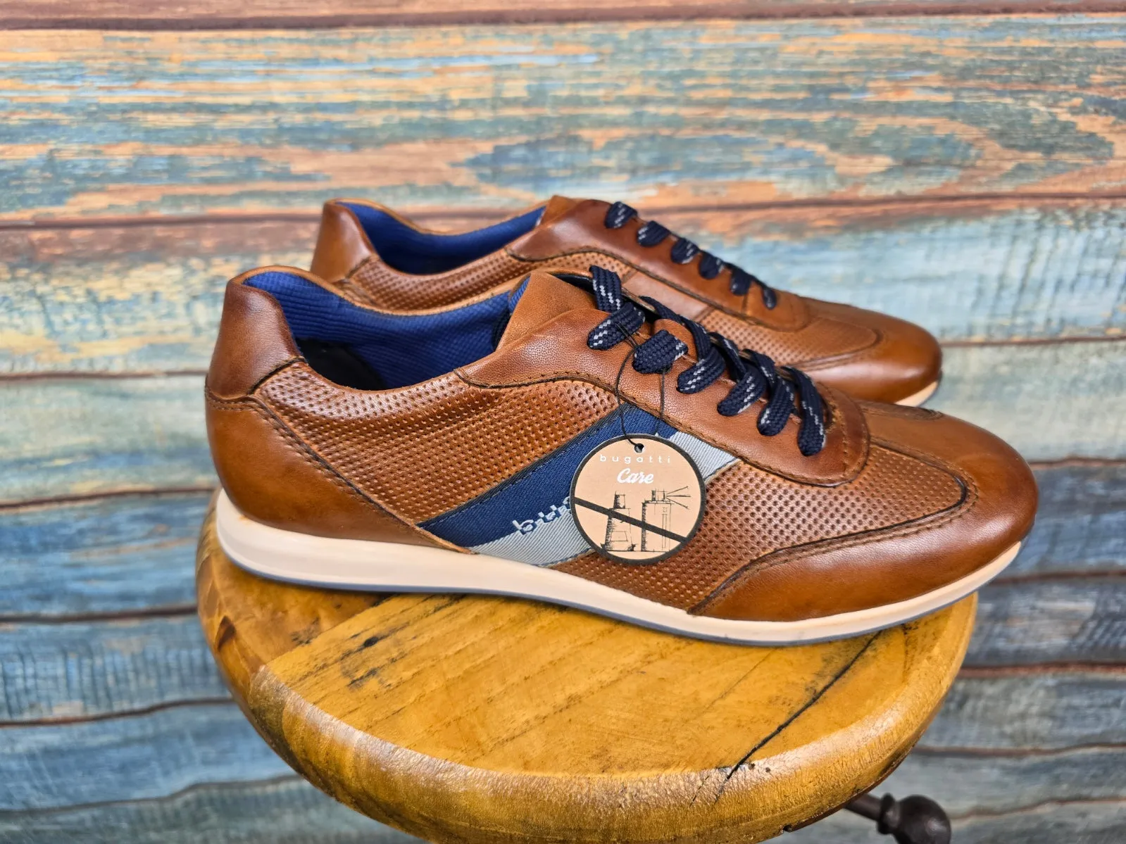 Bugatti Summer Leather Sneaker Cognac