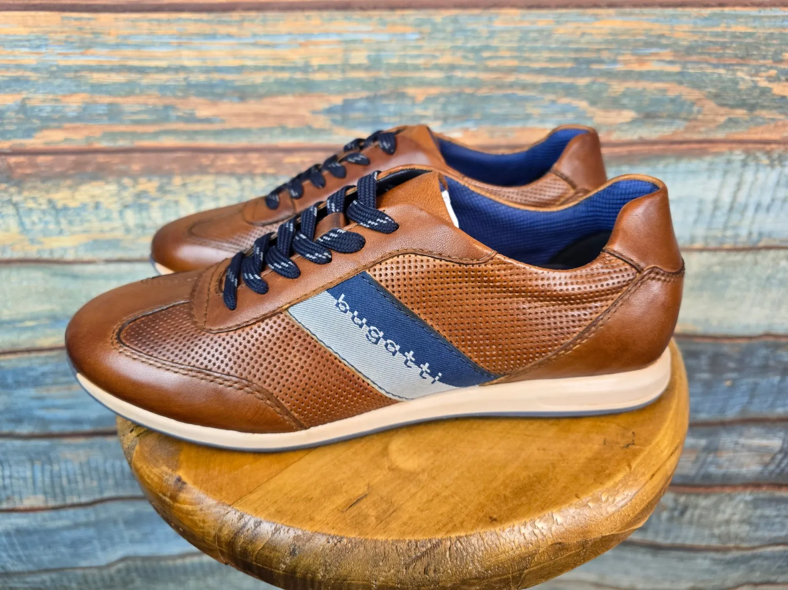 Bugatti Summer Leather Sneaker Cognac