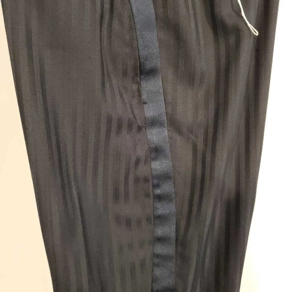Carl Meyers Navy Striped Formal Pants with Suede(28W, 32INS 3)