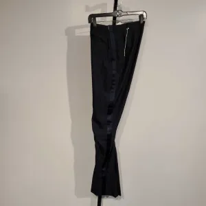 Carl Meyers Navy Striped Formal Pants with Suede(28W, 32INS 3)