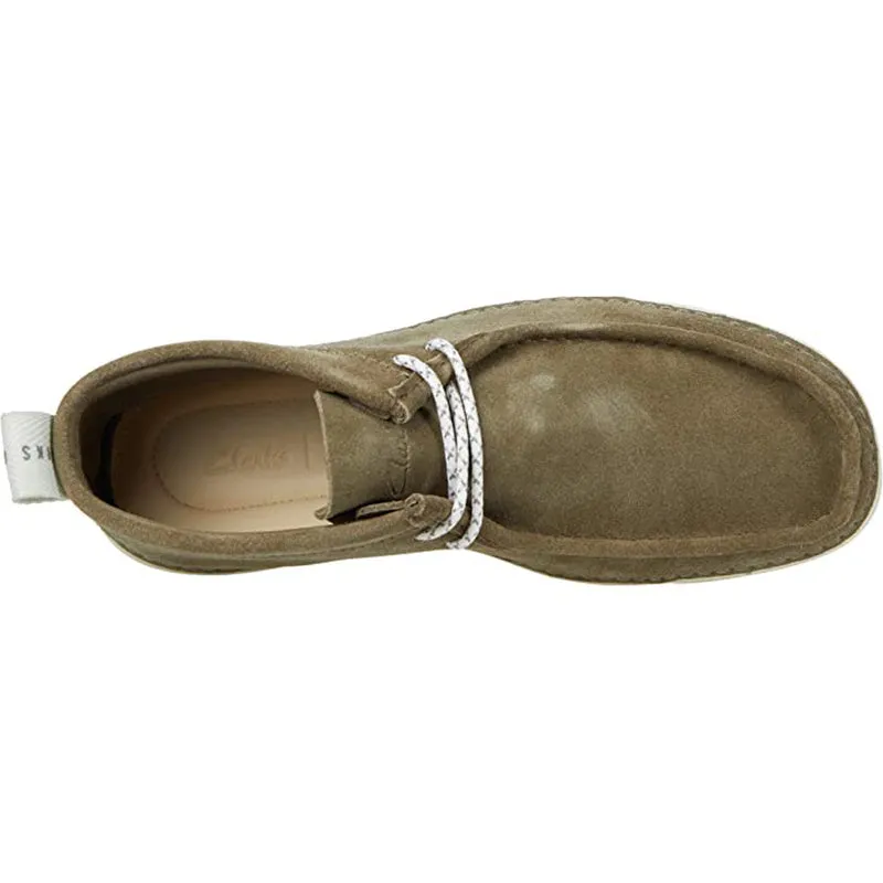 Clarks Mens Original Wallabee Boots Olive Suede