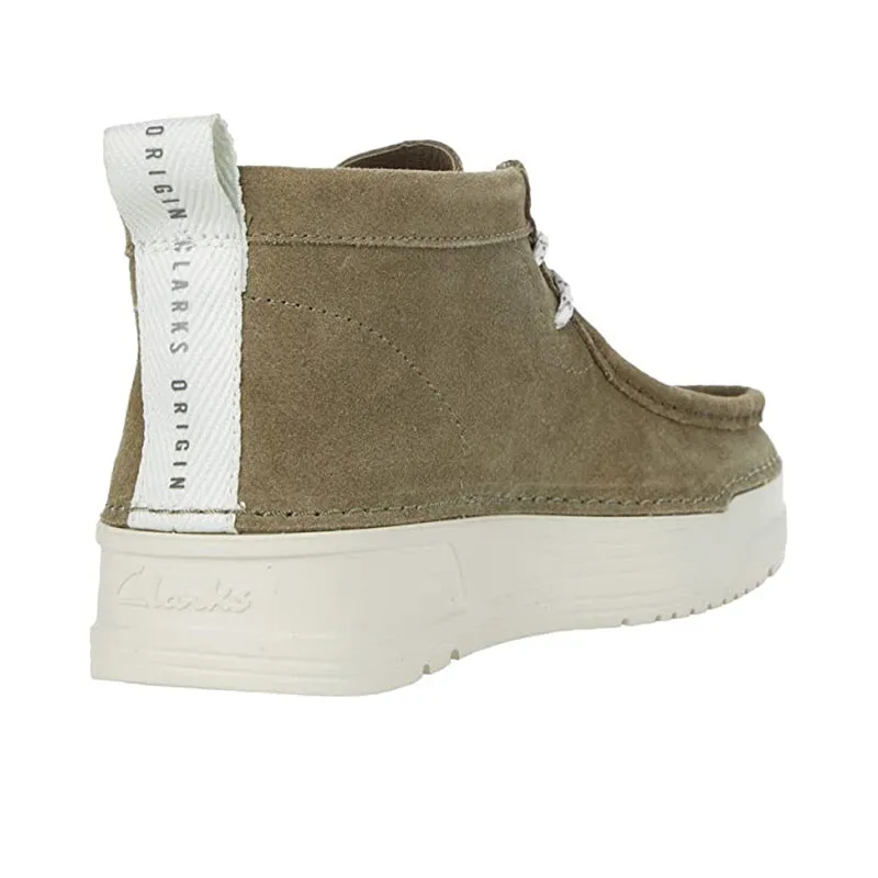 Clarks Mens Original Wallabee Boots Olive Suede
