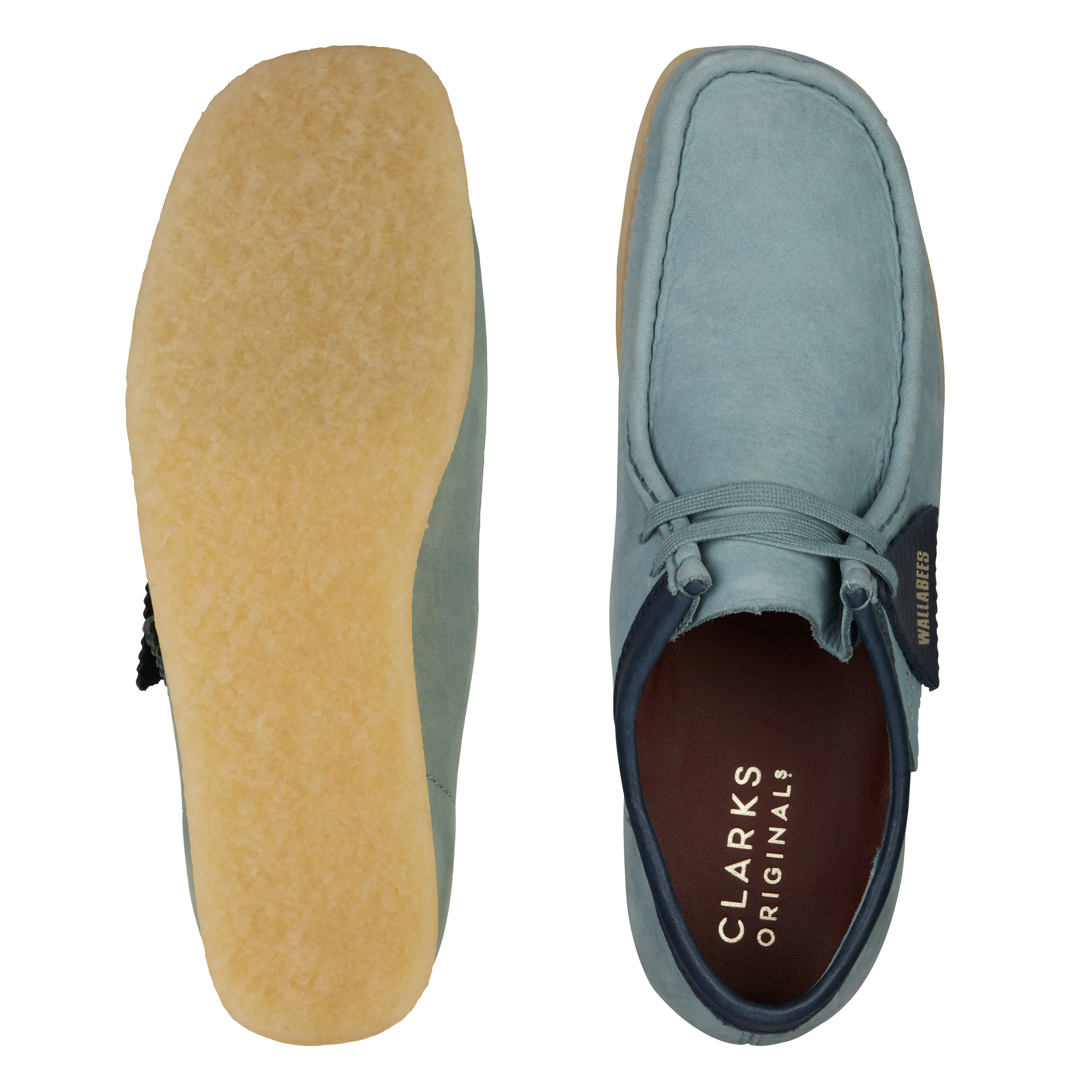 Clarks Mens Shoes Wallabee Sage Nubuck