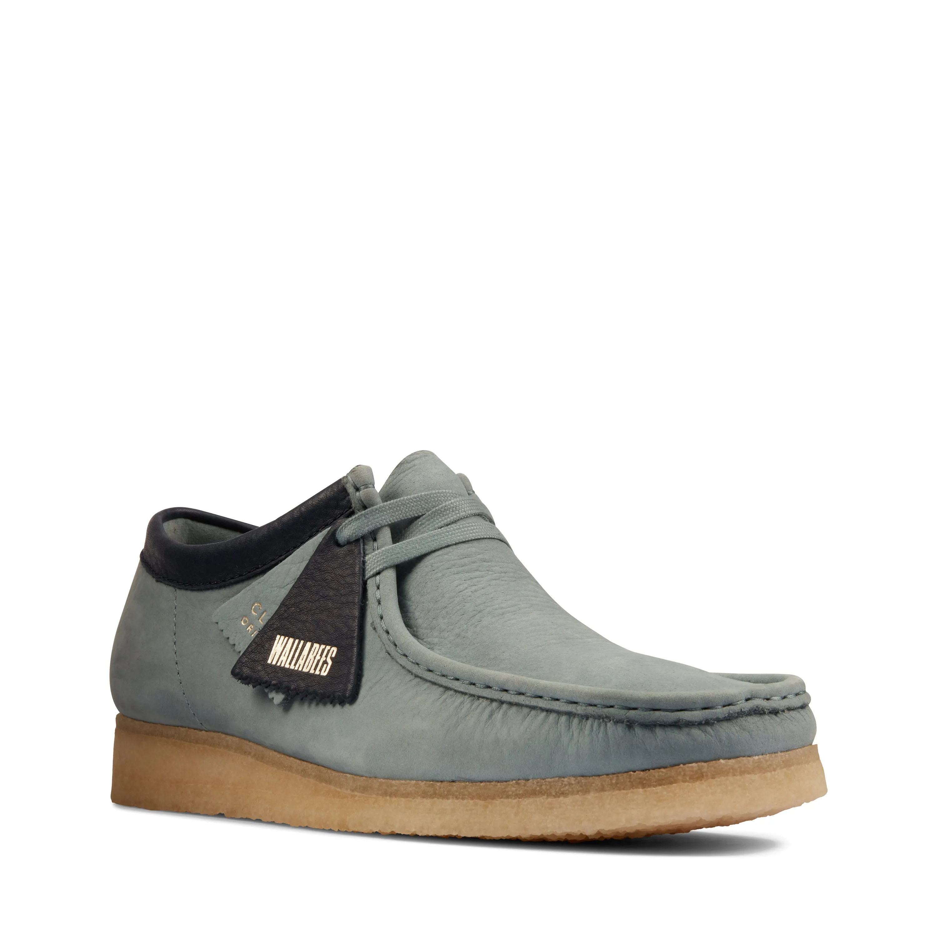 Clarks Mens Shoes Wallabee Sage Nubuck