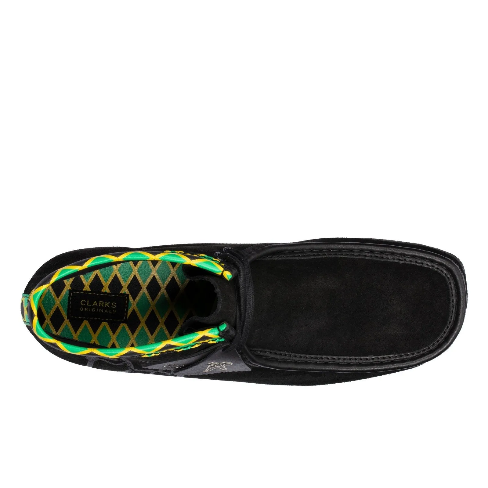 Clarks Mens Wallabee Jamaica Bee Boots Black/Multi