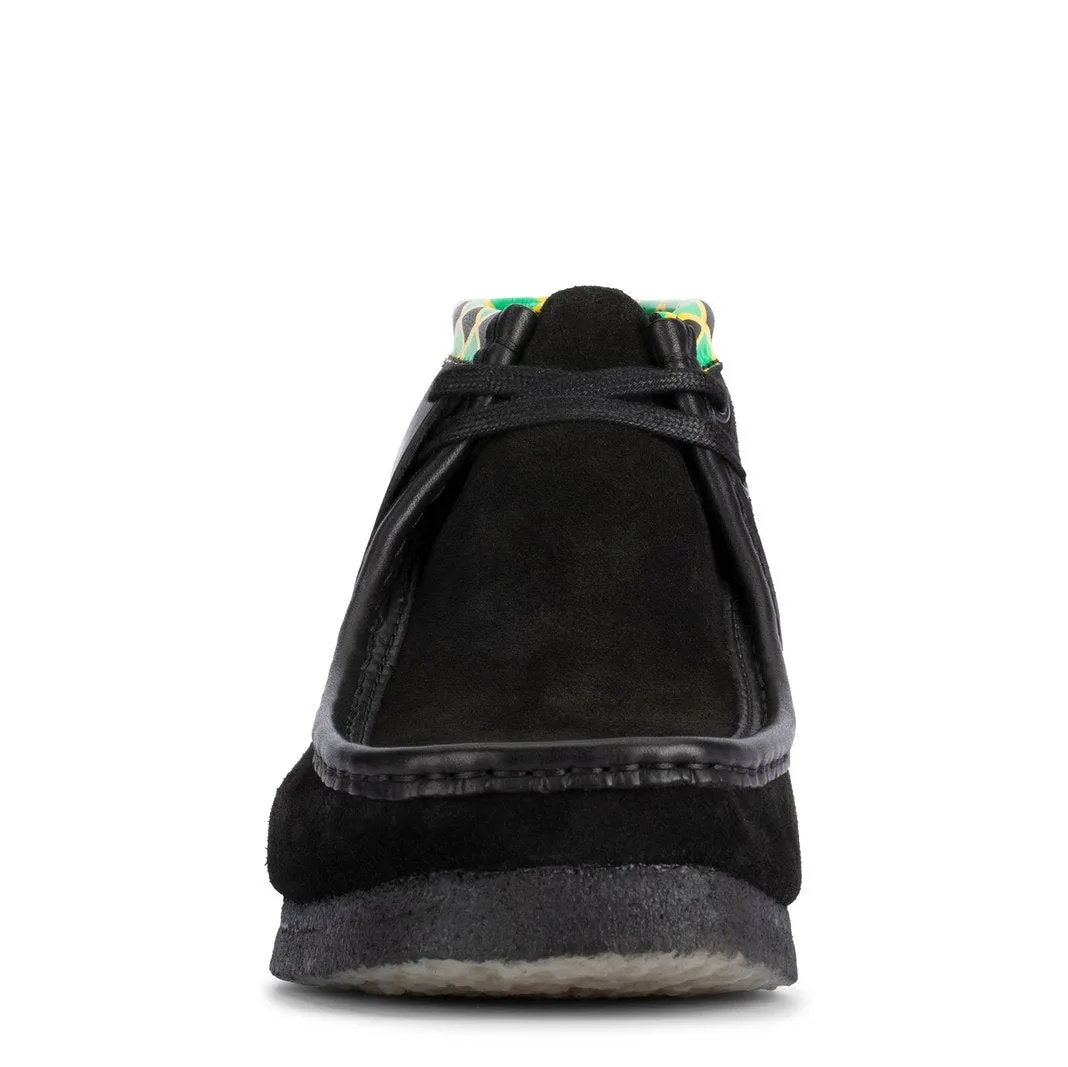 Clarks Mens Wallabee Jamaica Bee Boots Black/Multi