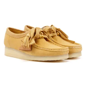 Clarks Originals Wallabee Suede Women's Golden Tan Shoes