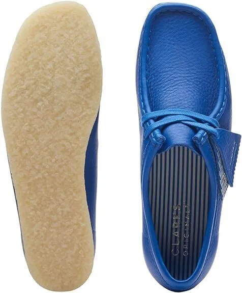 Clarks Women Wallabee Bright Blue Leather 26174009