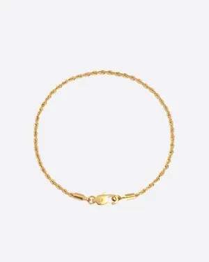 CLEAN ROPE BRACELET. - 2MM GOLD