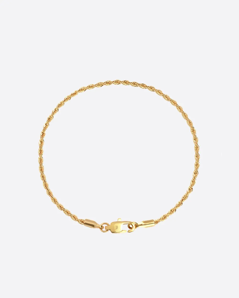 CLEAN ROPE BRACELET. - 2MM GOLD