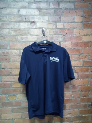 CLEARANCE - SARATOGA BLUE STREAKS POLO SHIRT - SIZE LARGE