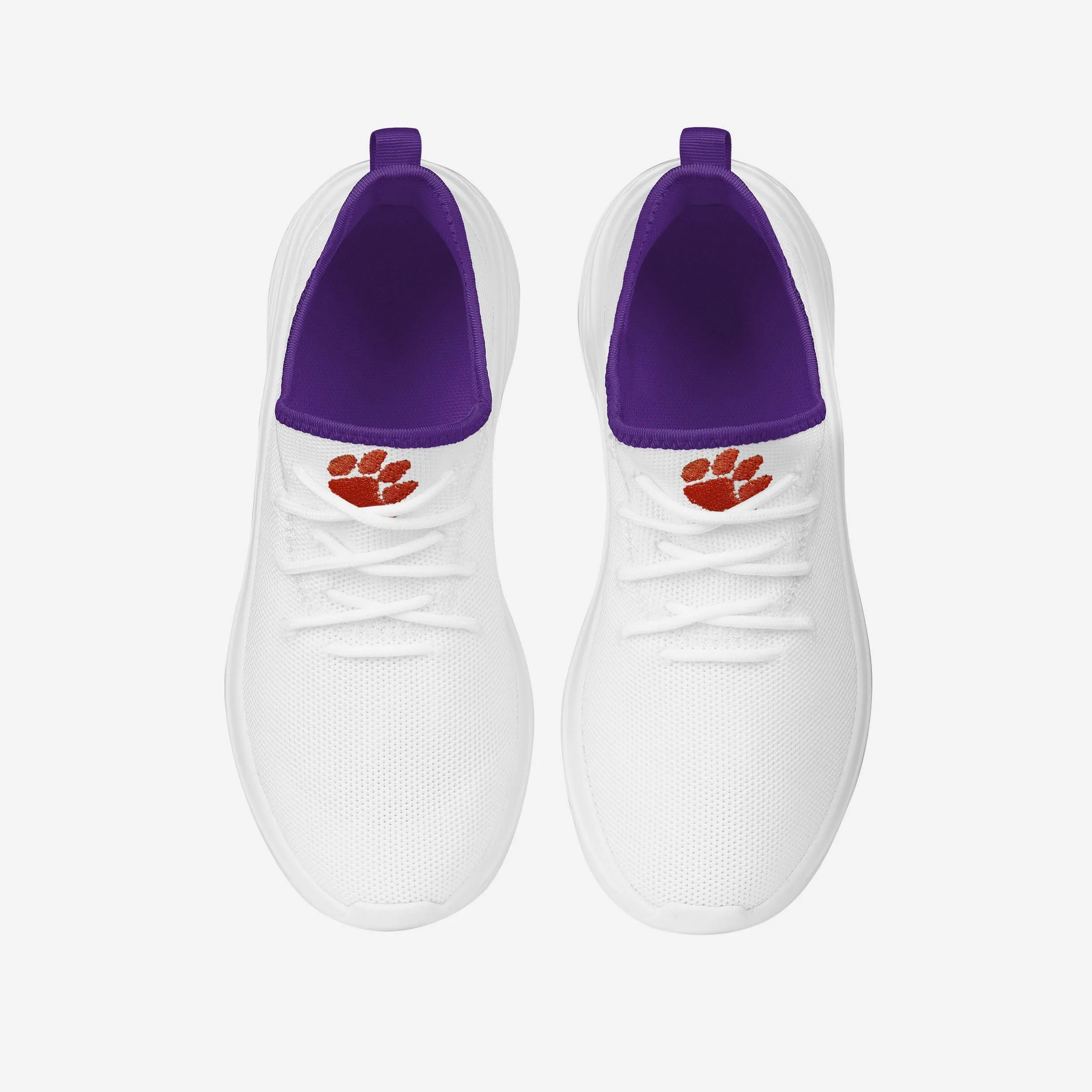 Clemson Tigers Womens Midsole White Sneaker